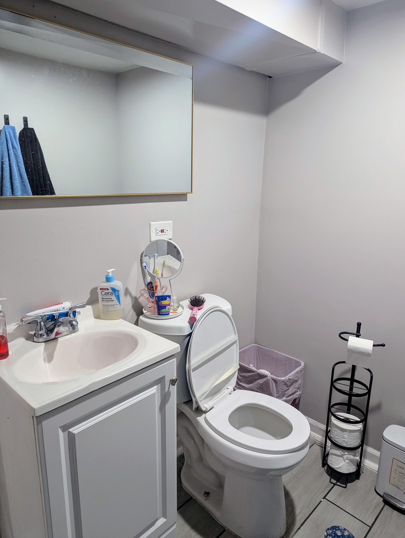 4949 West Iowa Street Chicago, IL 60651 - Photo 8 of 13 a bathroom with a sink a toilet and vanity