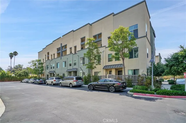 a car parked in front of a building