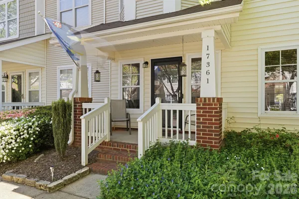 front view of a house with a small porch