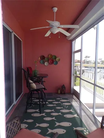 a view of a lake and a terrace