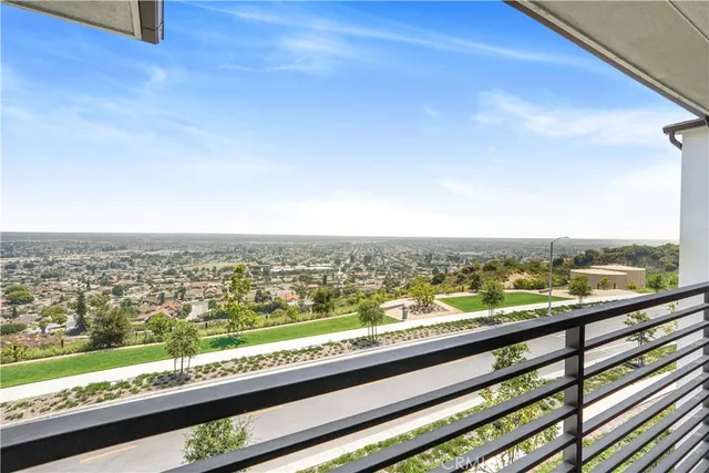 a view of city from balcony