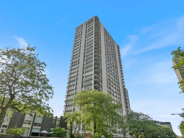 a view of a tall building