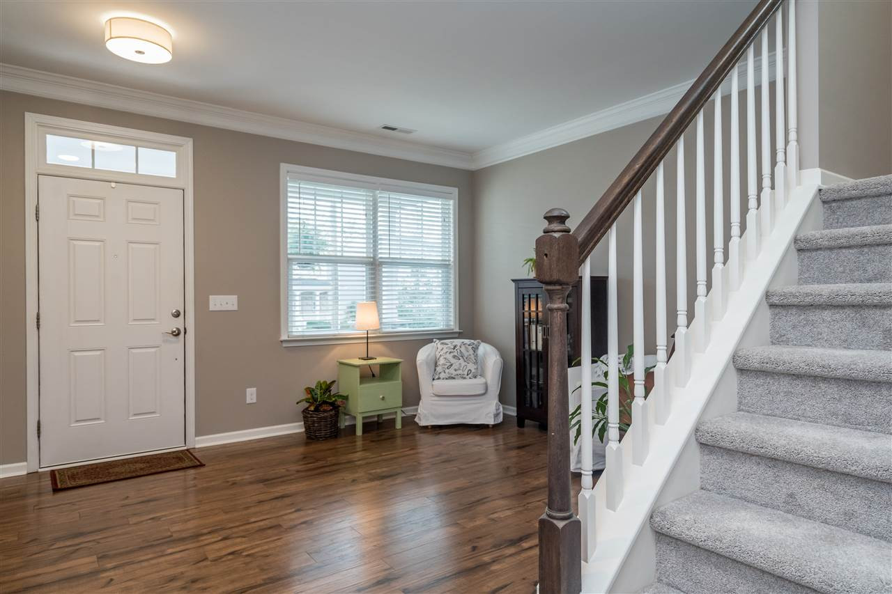 439 Plainview Avenue Raleigh, NC 27604 - Photo 11 of 29 Wonderful entrance opens to living room/dining room/study/music room! Note the brand new carpet on the steps and second floor! Living Room