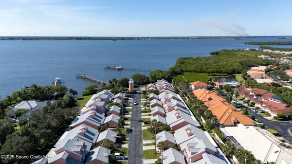 an aerial view of multiple house