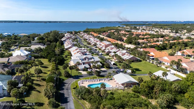 a city view with ocean