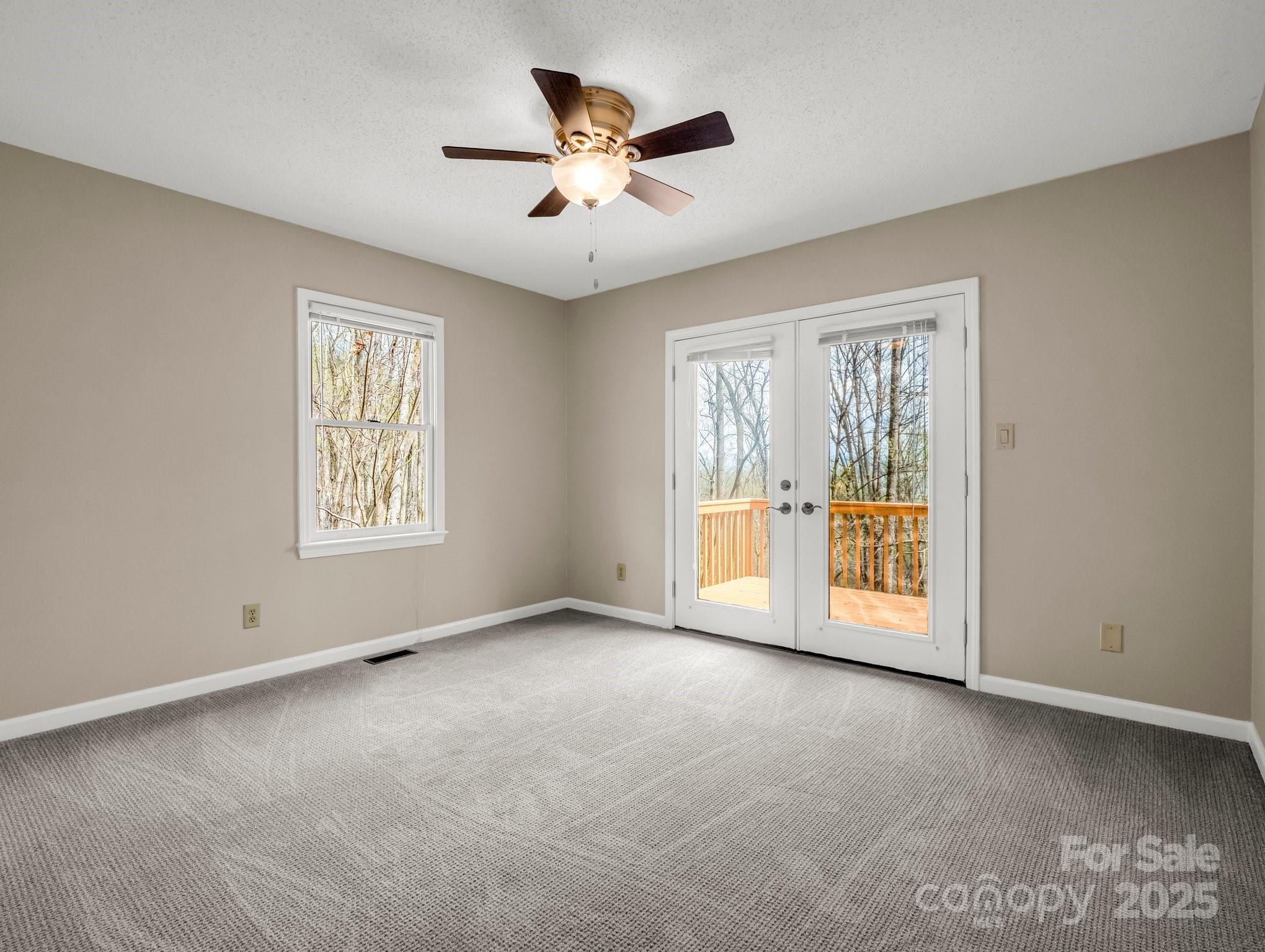1116 High Vista Drive Mills River, NC 28759 - Photo 25 of 40 an empty room with ceiling fan and windows