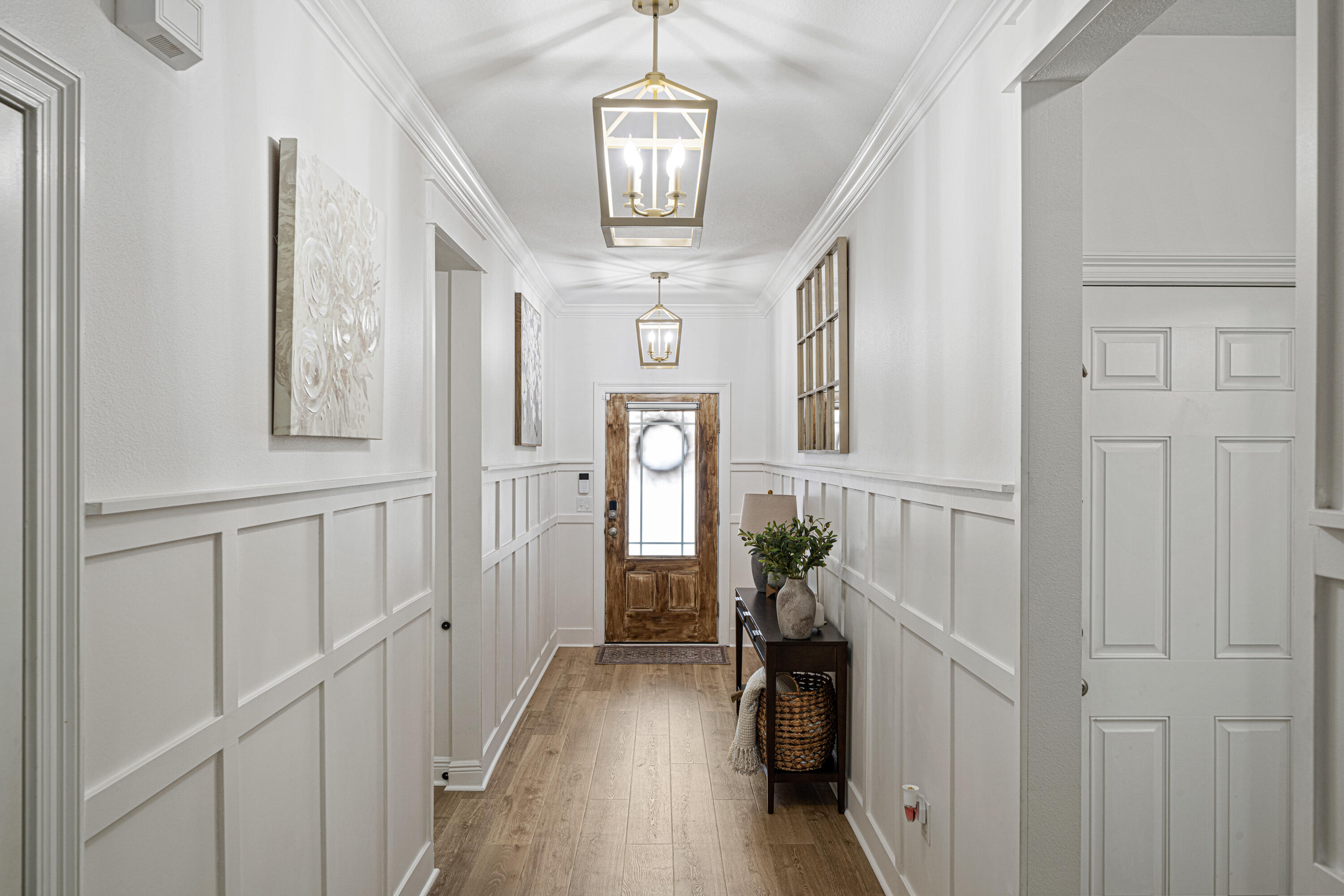 52 Conner Circle, Unit LOT 164 Santa Rosa Beach, FL 32459 - Photo 30 of 50 a view of a hallway with wooden floor and stairs