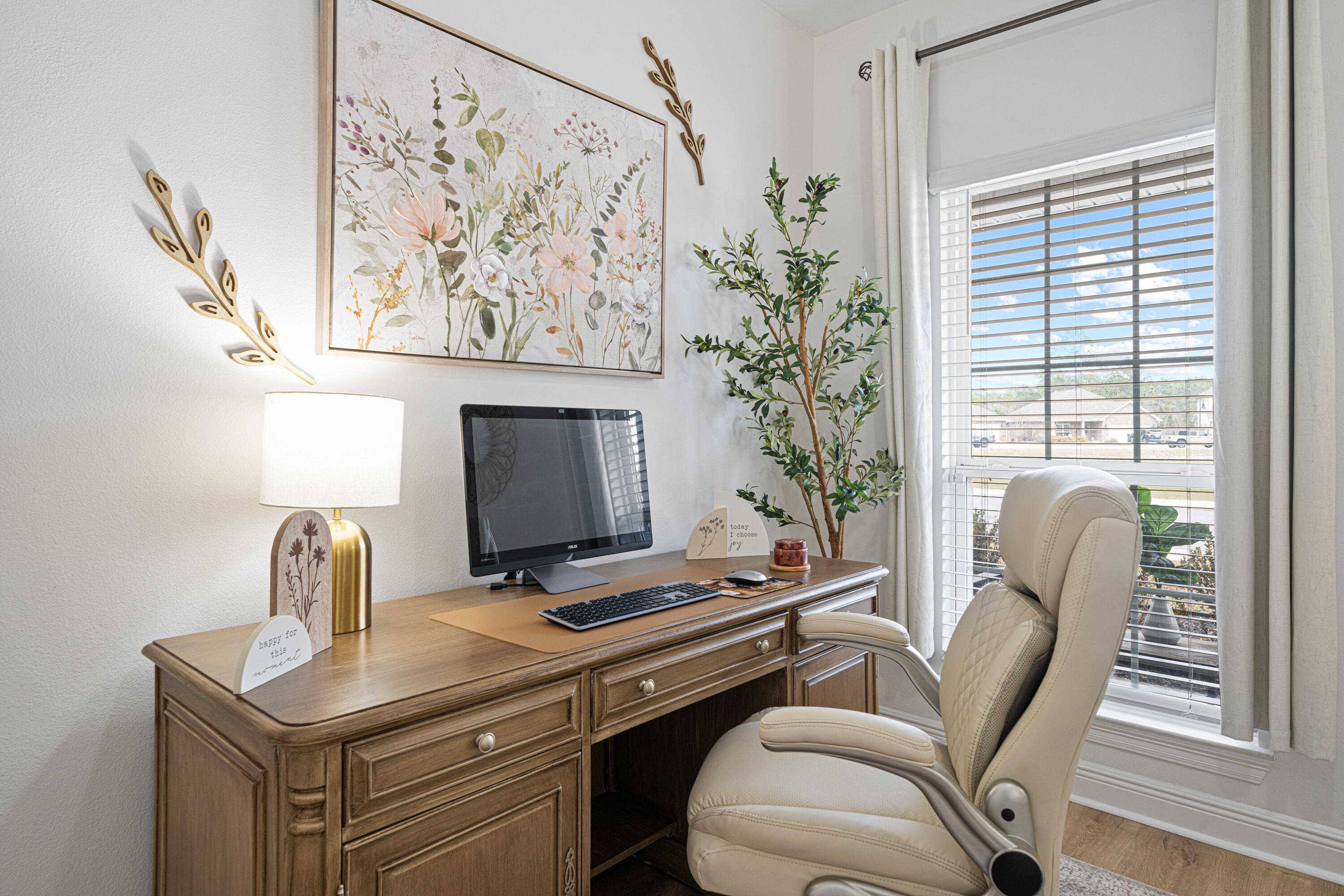 52 Conner Circle, Unit LOT 164 Santa Rosa Beach, FL 32459 - Photo 33 of 50 a view of a workspace with furniture and a potted plant