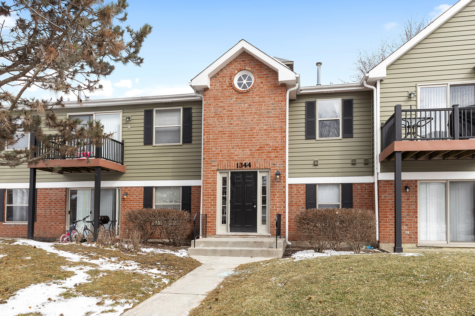 1344 McDowell Road, Unit 101 Naperville, IL 60563 - Photo 4 of 19 a front view of a house with a yard