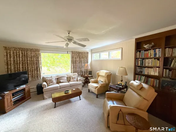 a living room with furniture or window and a flat screen tv