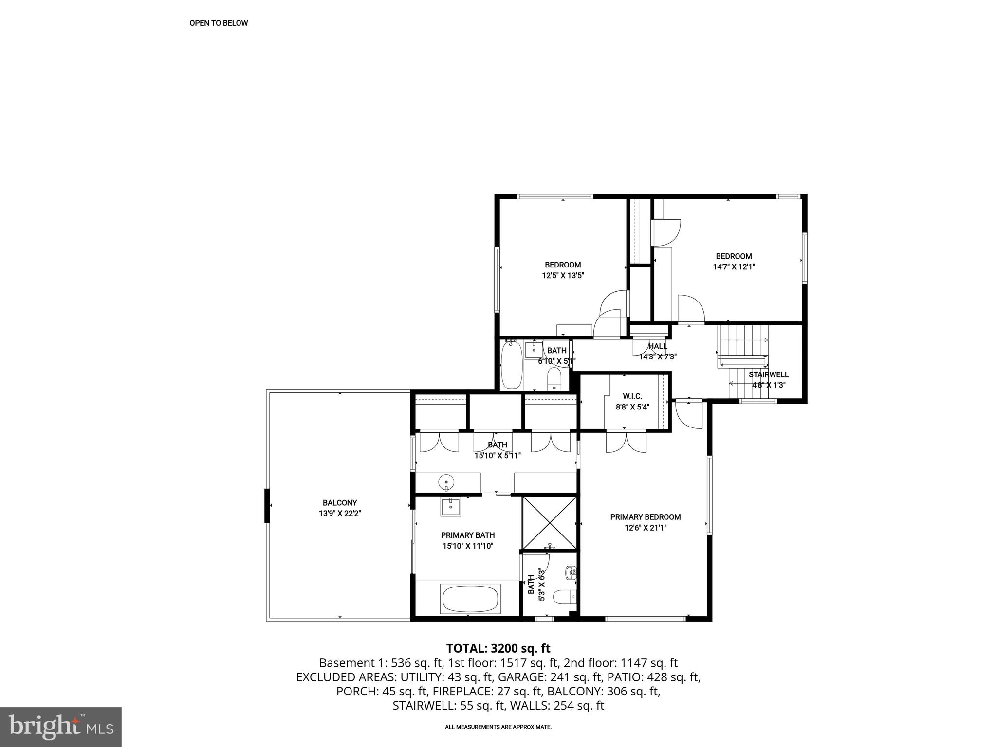 2400 44th Street Northwest Washington, DC 20007 - Photo 63 of 65 Upper Floor Plan