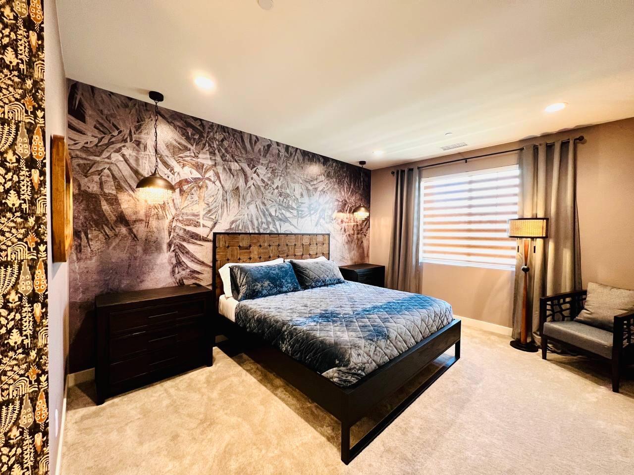 80269 Redstone Way La Quinta, CA 92253 - Photo 27 of 35 a bedroom with a bed and wooden floor