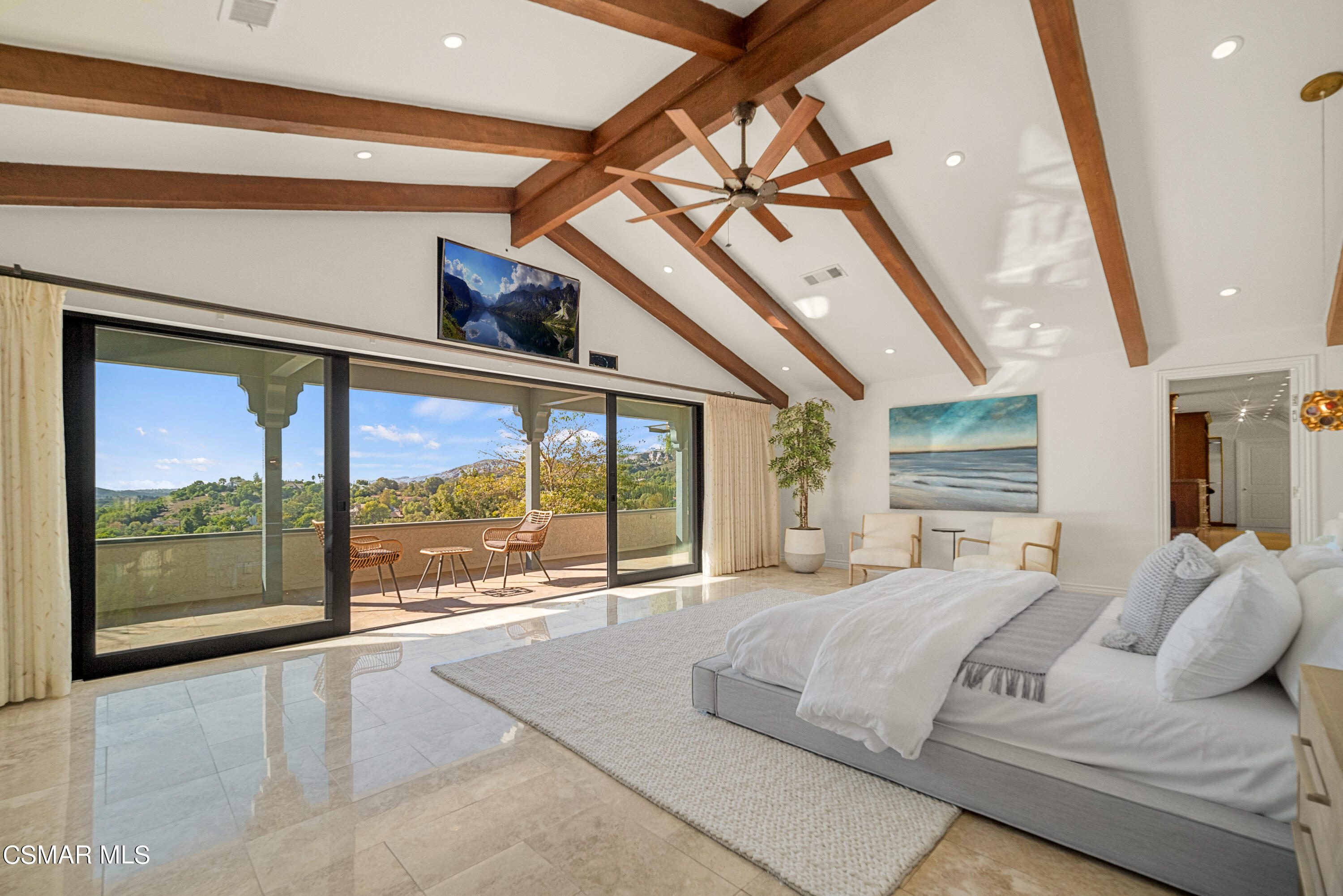 11875 Pradera Road Camarillo, CA 93012 - Photo 20 of 58 a bedroom with furniture and large windows
