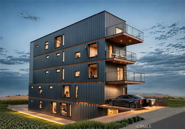 a front view of a house with entryway