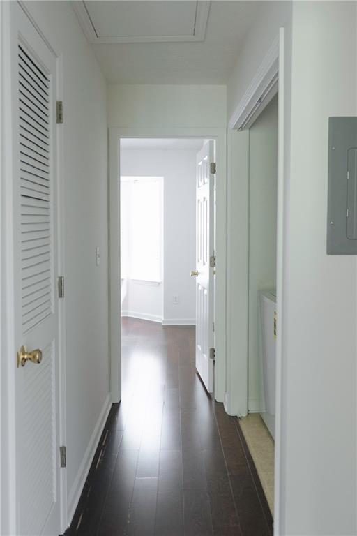 340 Timber Gate Court Lawrenceville, GA 30045 - Photo 13 of 26 a view of a hallway with wooden floor
