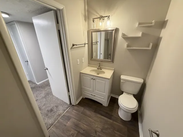 an empty room with a window