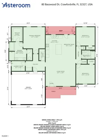 $474,900 | 80 Basswood Drive, Crawfordville, FL 32327