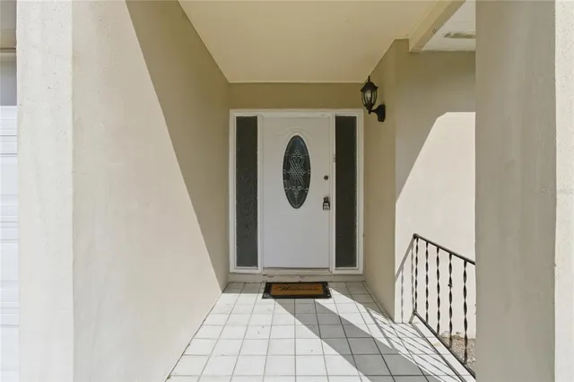 a view of a door front of a house