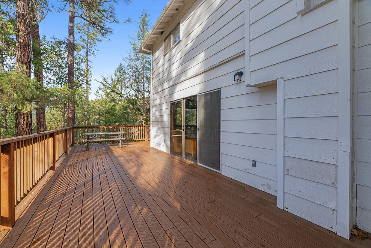 2900 Indian Creek Road Shady Cove, OR 97539 - Photo 29 of 35 a view of outdoor space with wooden floor and staircase