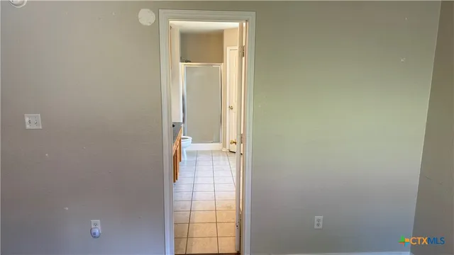 close view of an empty room