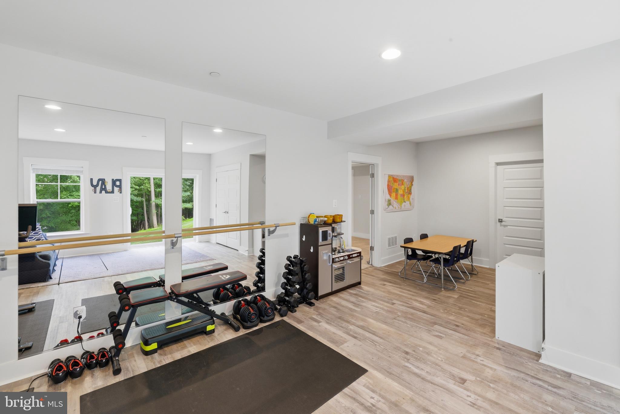 1215 B Providence Road Towson, MD 21286 - Photo 47 of 74 Perfect workout area w/wall mounted bar & mirror