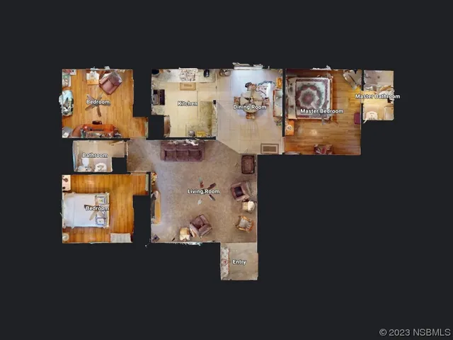 a backyard of a house with a garden and barbeque oven