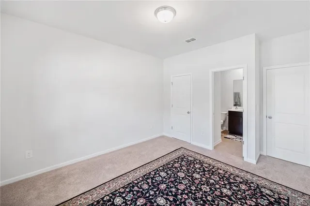 an empty room with an entryway