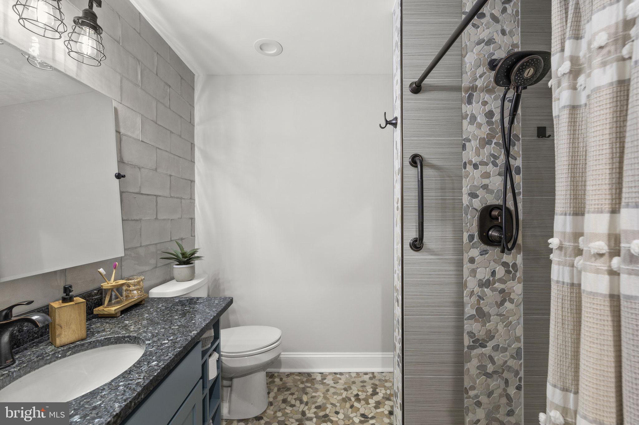 151 Harrison Circle Locust Grove, VA 22508 - Photo 27 of 83 a bathroom with a granite countertop sink toilet and shower