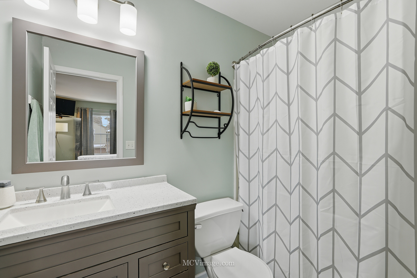 16414 Willow Walk Drive Lockport, IL 60441 - Photo 17 of 30 a bathroom with a granite countertop sink and a mirror
