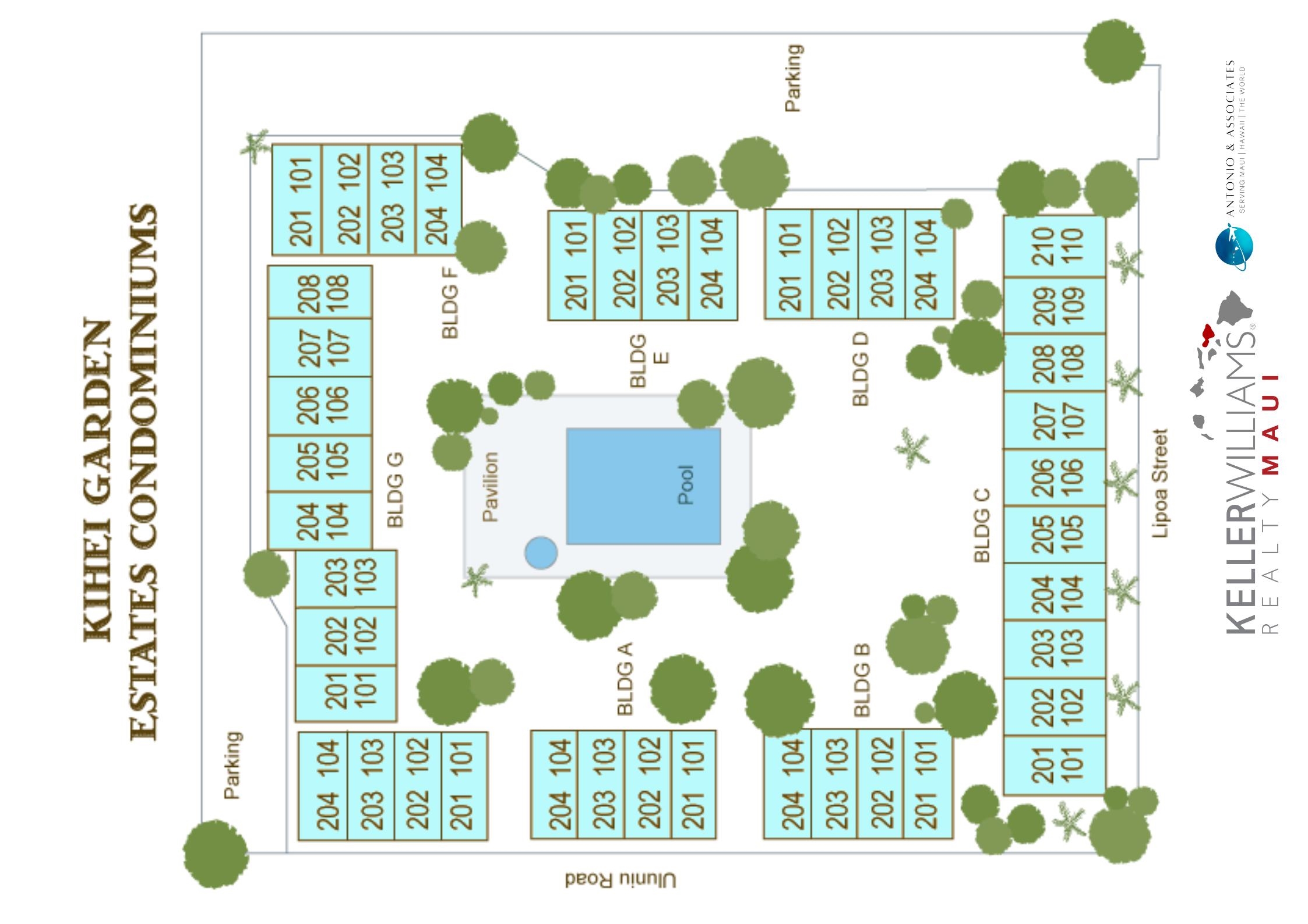 1299 Uluniu Road, Unit F203 Kihei, HI 96753 - Photo 41 of 47 Kihei Garden Estates Site Map