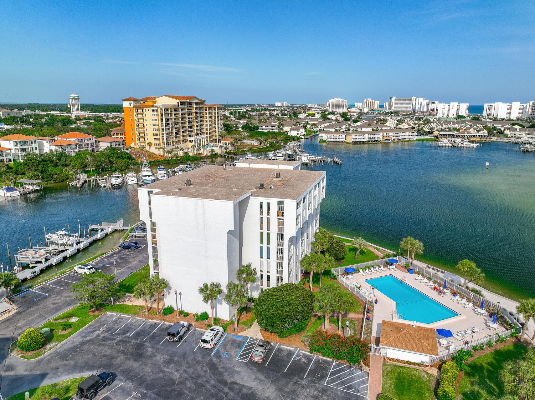 30 Moreno Point Road, Unit 704C Destin, FL 32541 - Photo 54 of 54 an aerial view of a city with ocean view
