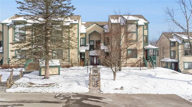 a view of tall buildings