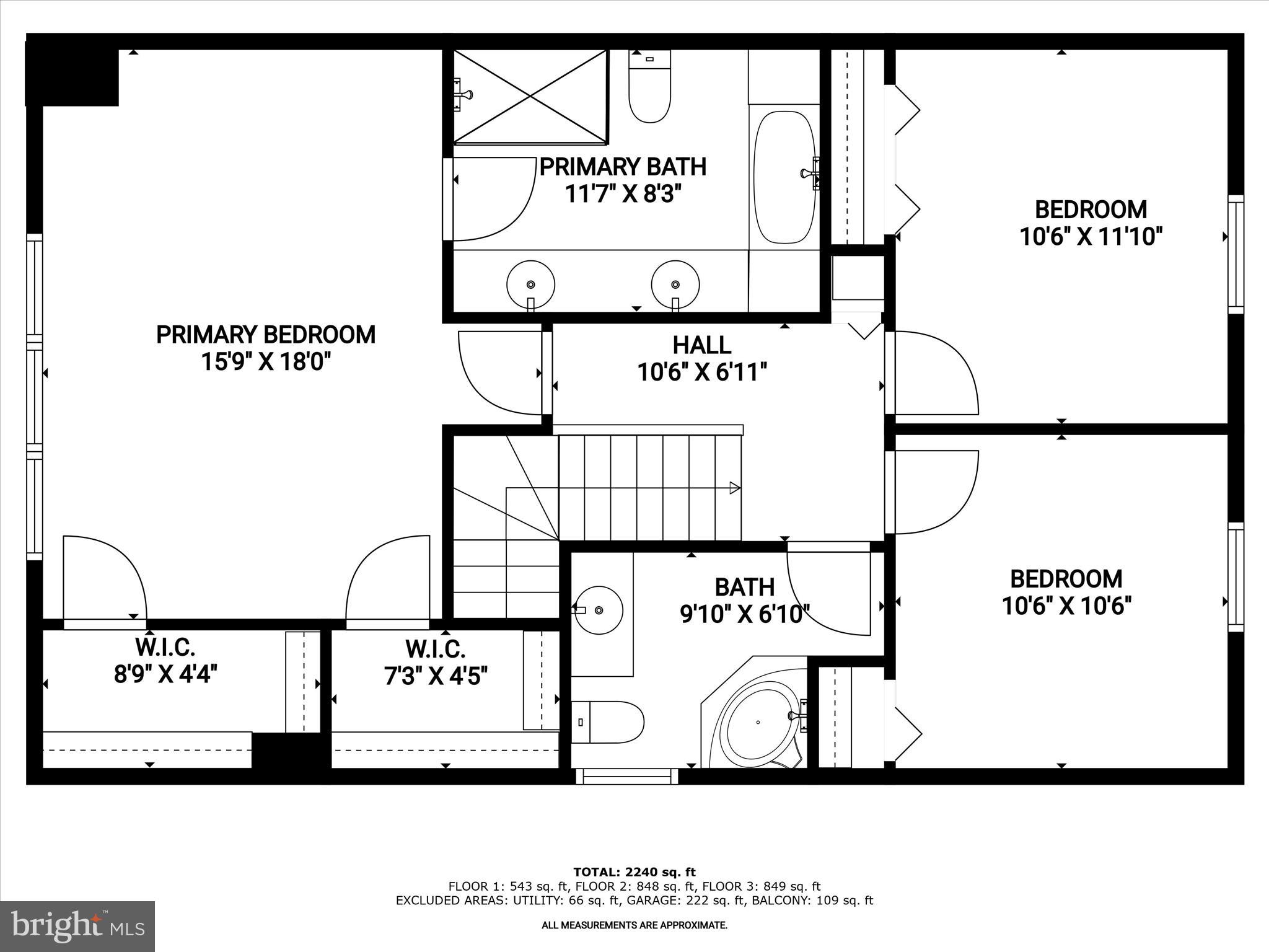 208 Castletown Road Lutherville-Timonium, MD 21093 - Photo 56 of 58 Upper Level Two Floor Plan