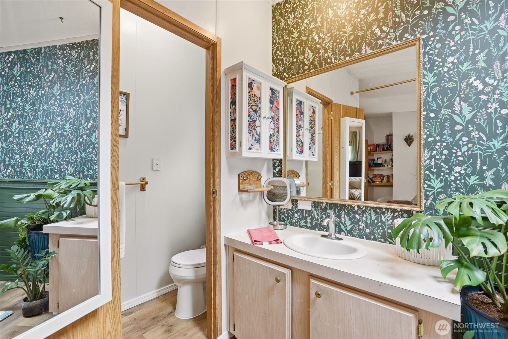 33501 112th Street Southeast Sultan, WA 98294 - Photo 16 of 31 a bathroom with a granite countertop sink a toilet and shower