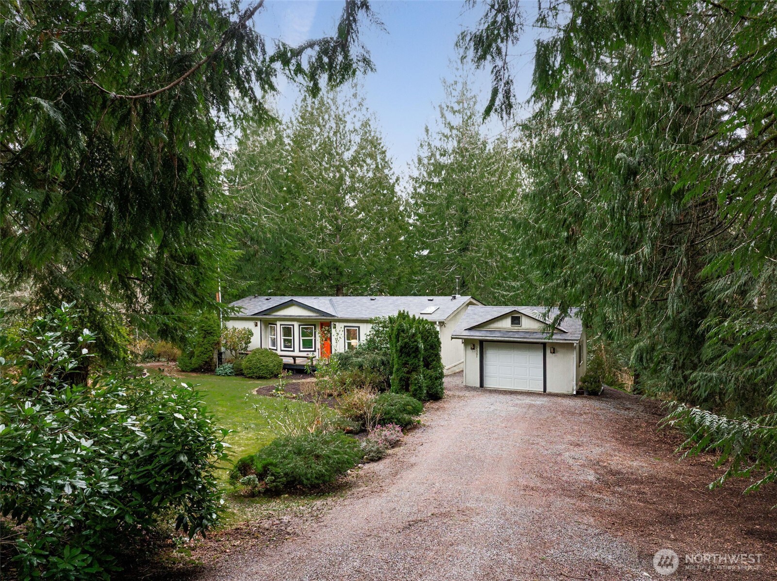 33501 112th Street Southeast Sultan, WA 98294 - Photo 20 of 31 a aerial view of a house with a yard and sitting area