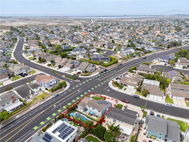 an aerial view of a city