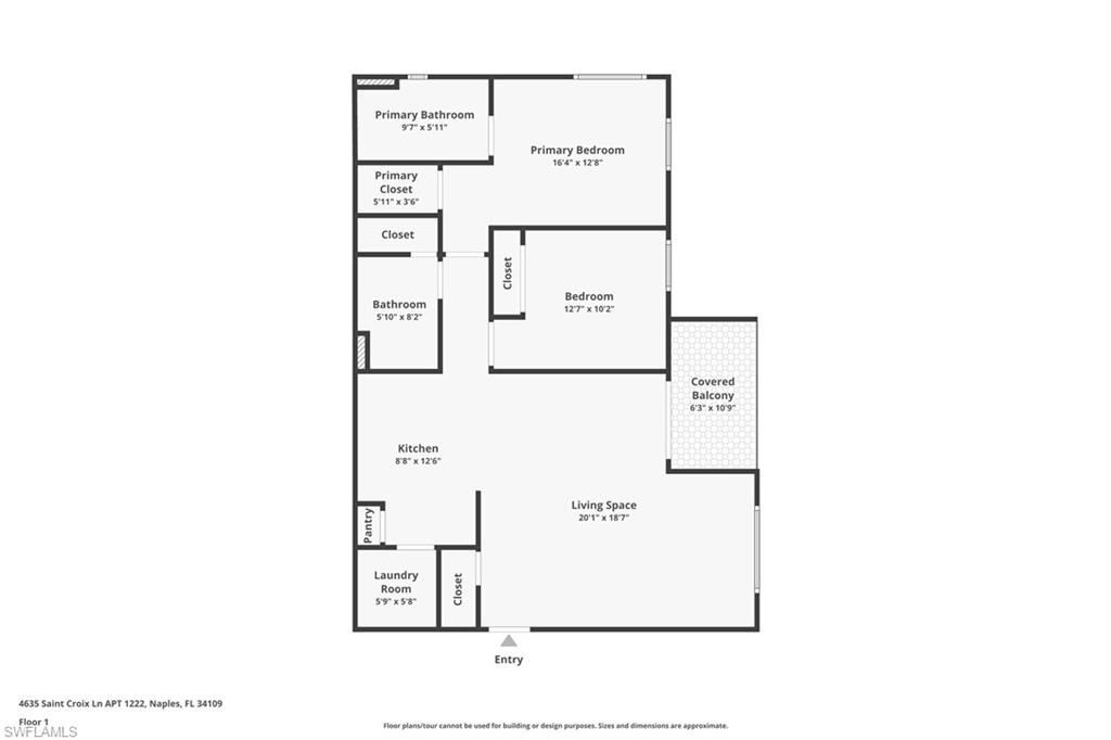 4635 St Croix Lane, Unit 1222 Naples, FL 34109 - Photo 13 of 20 a picture of a floor plan