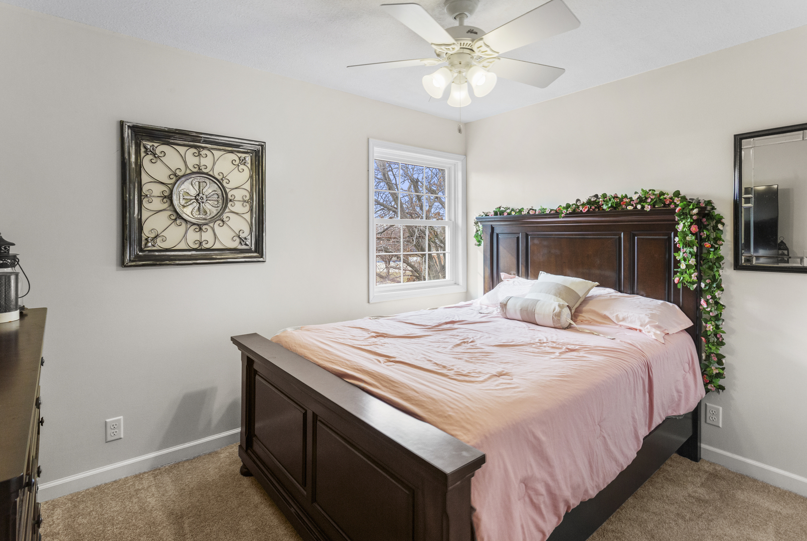 36 Allen Bend Drive Decatur, IL 62521 - Photo 33 of 39 a bedroom with a bed and a chandelier
