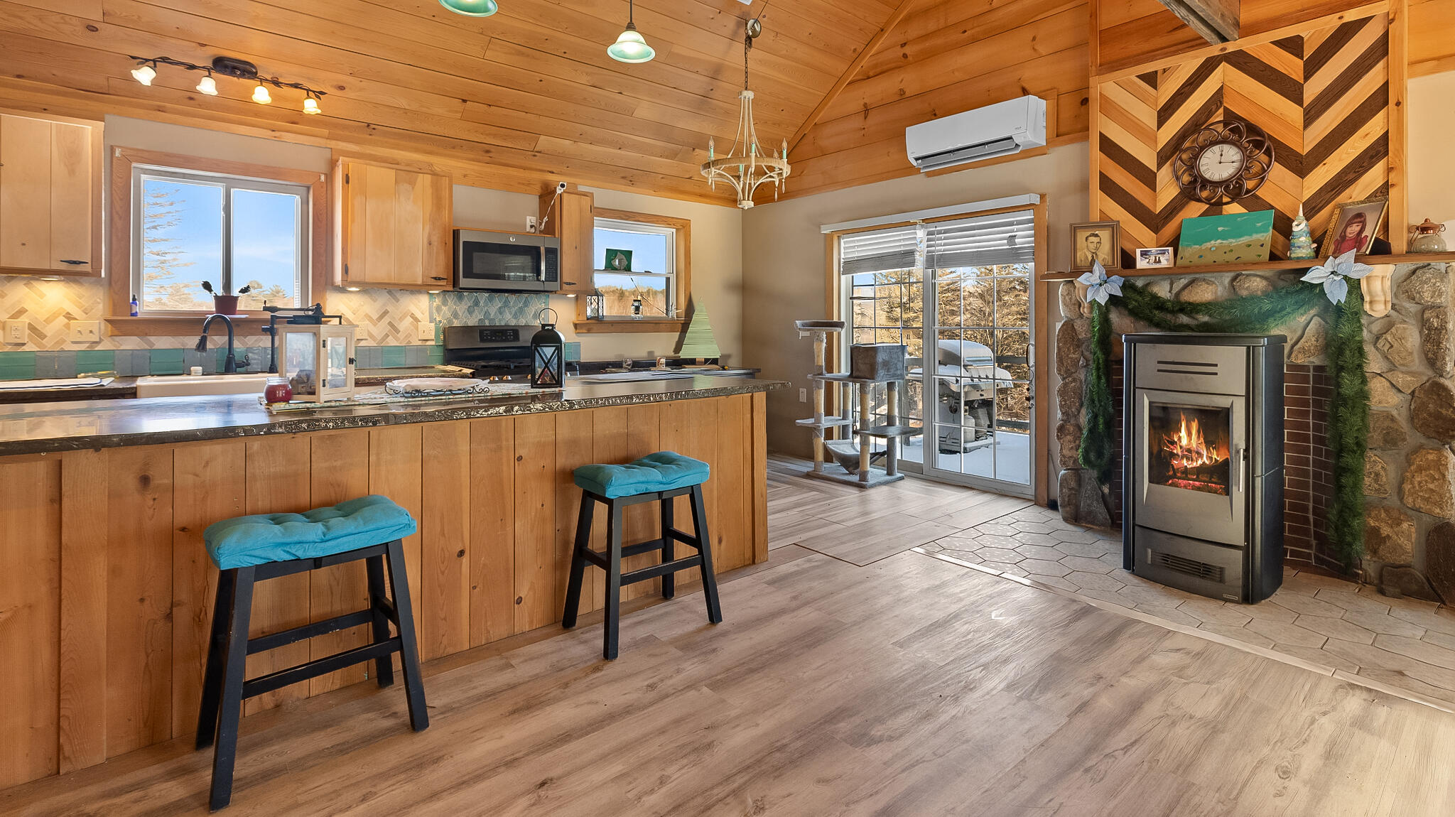 44 Webb Big Pond Road Eastbrook, ME 04634 - Photo 7 of 68 Kitchen - Pellet Stove
