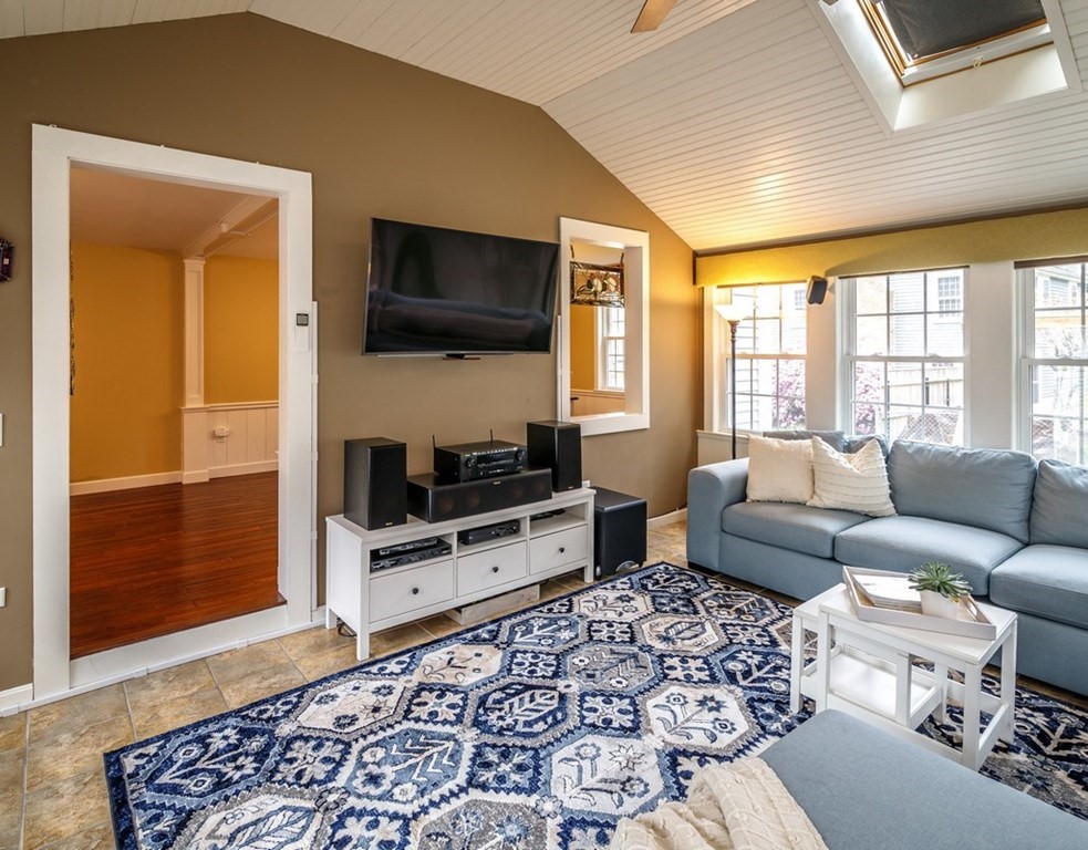 8 Olde Coach Road Westborough, MA 01581 - Photo 16 of 42 a living room with furniture and a flat screen tv