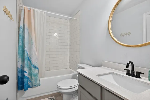 a children room with toys and a window