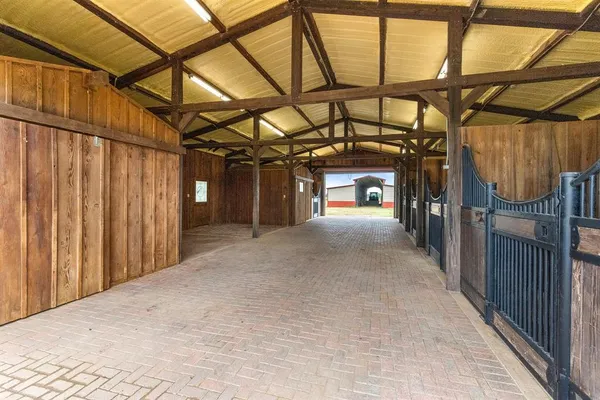 a view of a garage