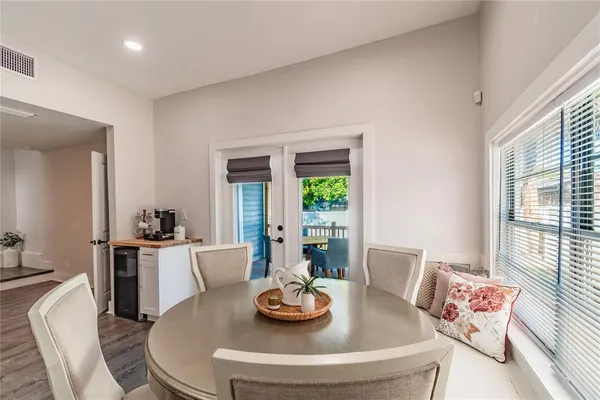 a kitchen with a stove and a microwave