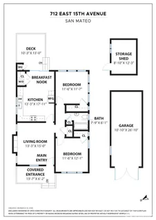 $1,188,000 | 712 East 5th Avenue, San Mateo, CA 94402