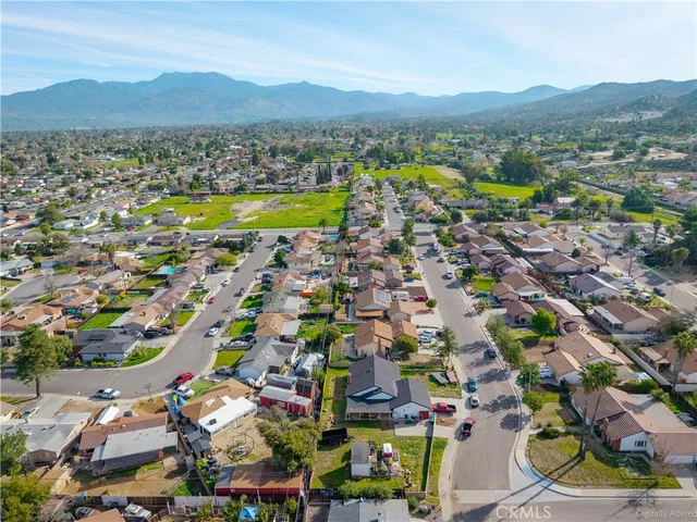 an aerial view of multiple house