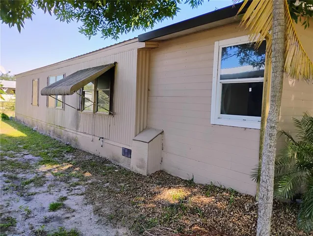 a backyard of a house