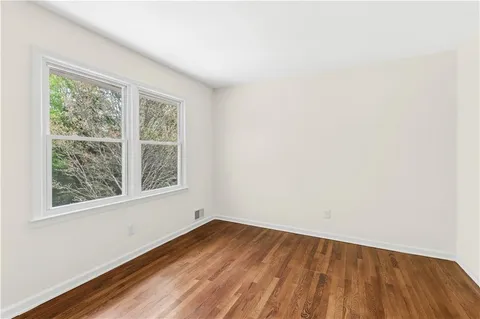 an empty room with a window