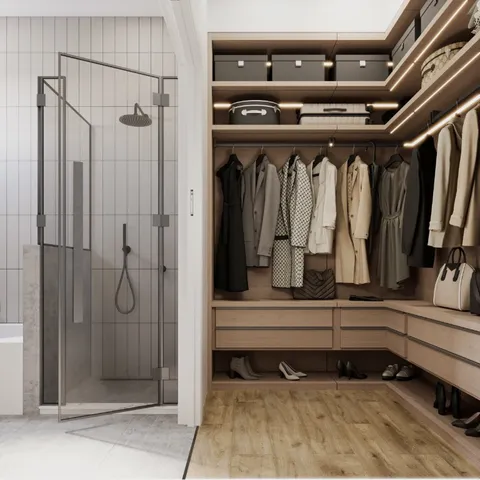 a view of walk in closet