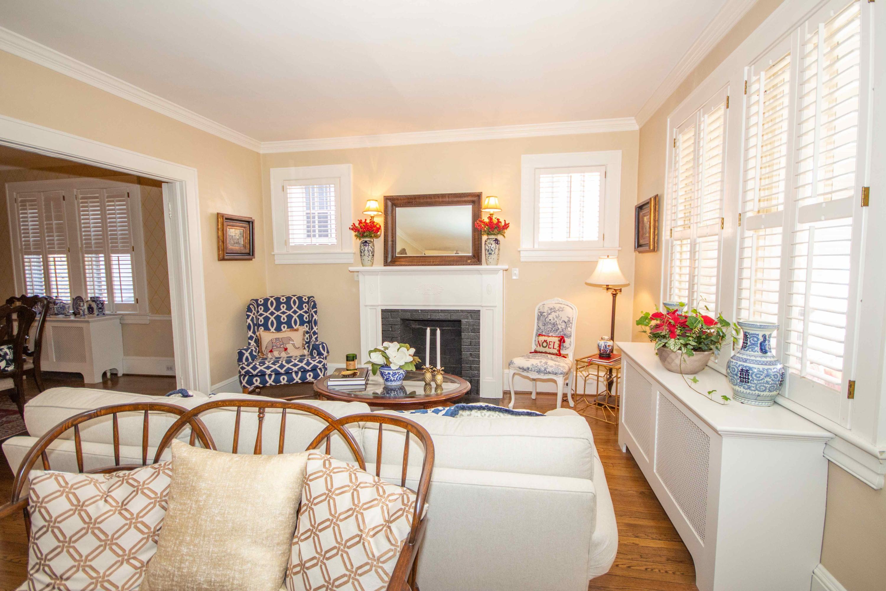 2743 Richelieu Avenue Southwest Roanoke, VA 24014 - Photo 15 of 54 a living room with fireplace furniture and a large window