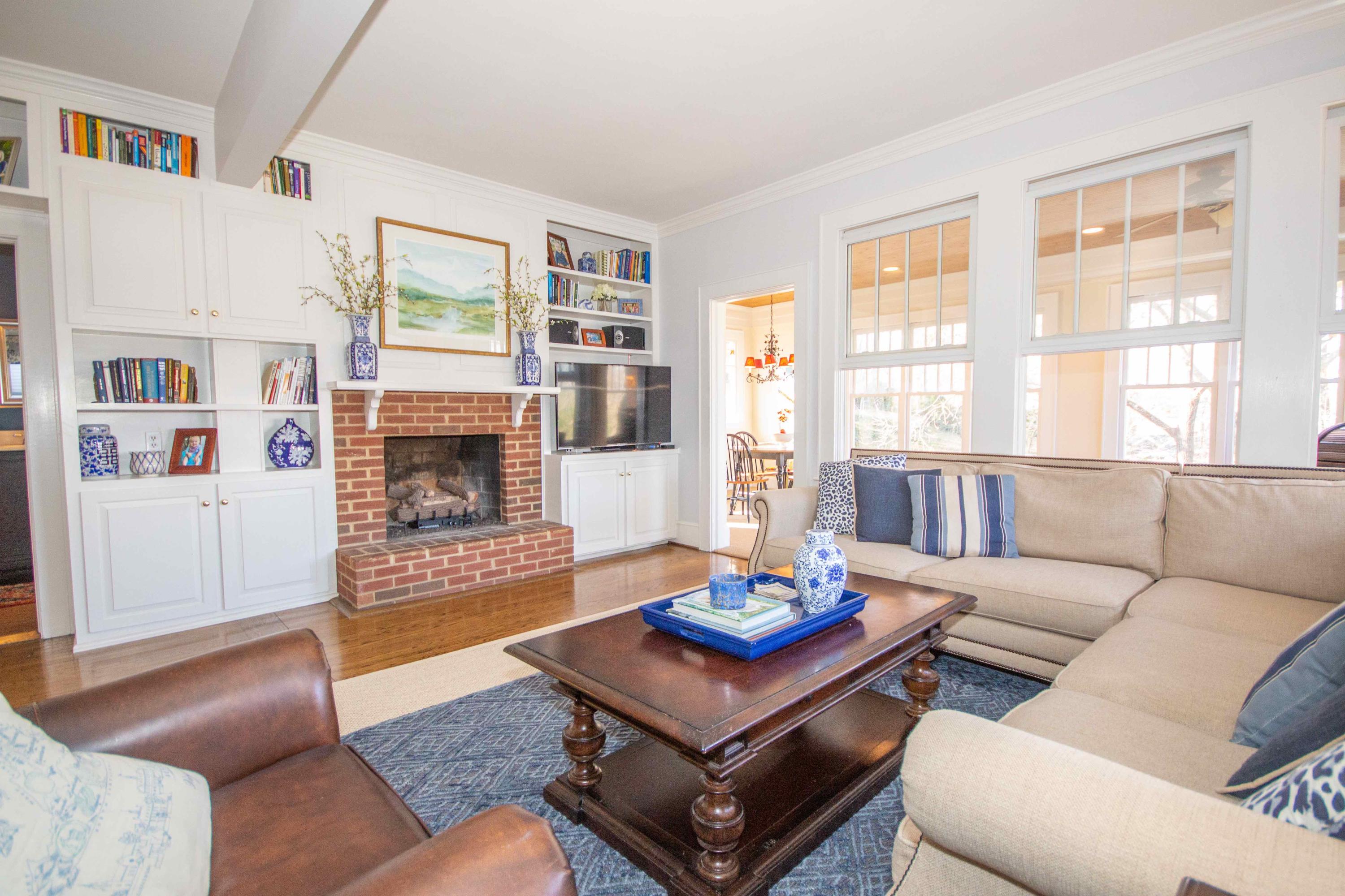 2743 Richelieu Avenue Southwest Roanoke, VA 24014 - Photo 21 of 54 a living room with furniture and a fireplace